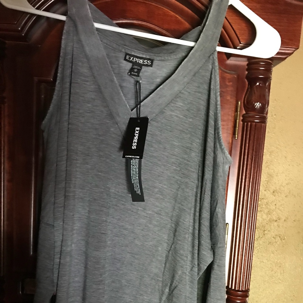 Express cold shoulder long sleeve shirt